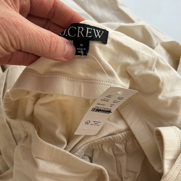 J Crew Sweetheart tank dress with poplin skirt Womens Medium Ivory - Picture 9 of 9